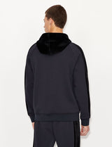 armani exchange HOODED VELOUR SWEATSHIRT