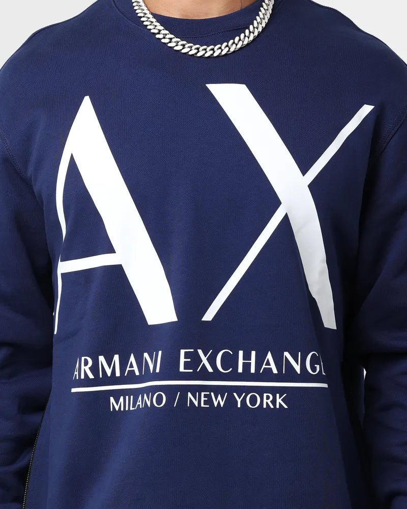 Armani Exchange Sweatshirt Navy White 3LZMLD ZJ4XZ 15BF – Premium 