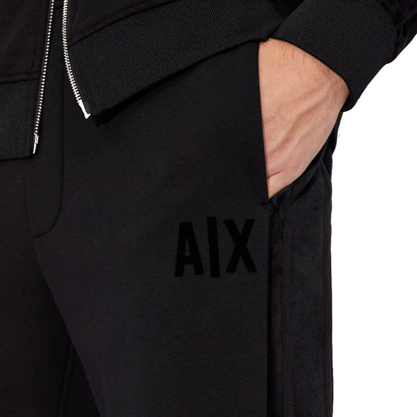 armani exchange velvet black trouser