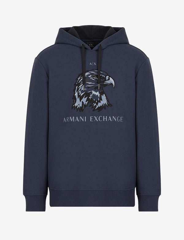 armani exchange eagle navy black hoodie