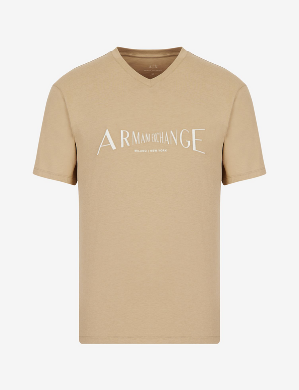 Armani exchange khaki embroidery Tshirt