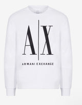 ARMANI EXCHANGE  ARMANI EXCHANGE ICON LOGO SWEATSHIRT White