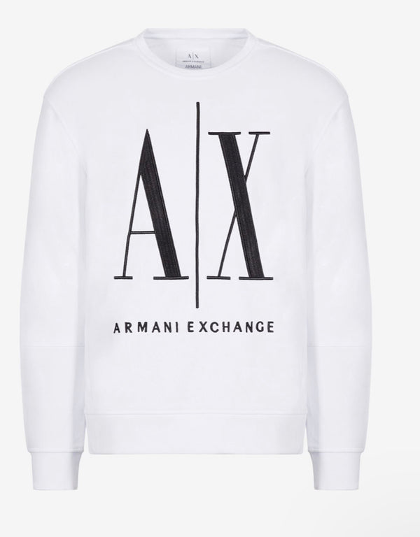 ARMANI EXCHANGE  ARMANI EXCHANGE ICON LOGO SWEATSHIRT White